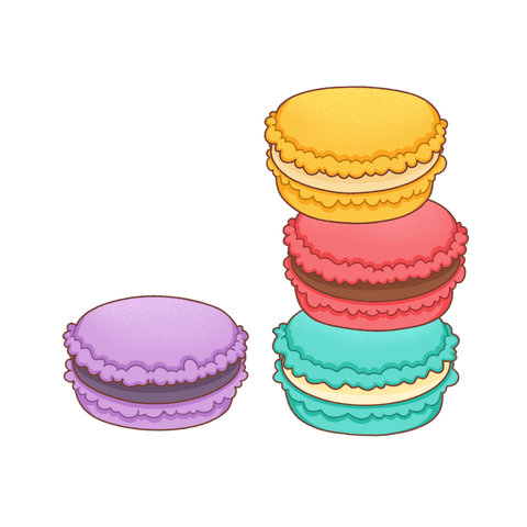 colorful macarons floating on transparent background - Download Free Stock Videos Pikwizard.com