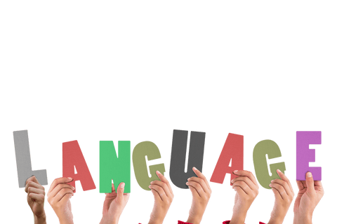 hands holding colorful language letters transparent background - Download Free Stock Videos Pikwizard.com