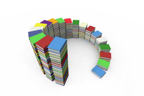 Transparent Spiral Formed by Colorful Hardcover Books - Download Free Stock Videos Pikwizard.com