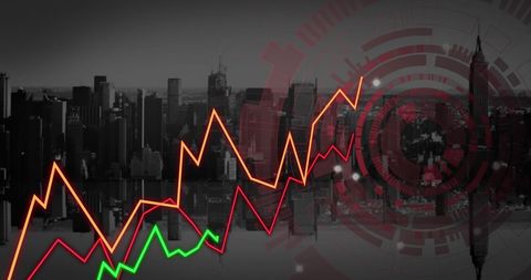 Financial Growth Charts Overlay on Modern Cityscape - Download Free Stock Images Pikwizard.com