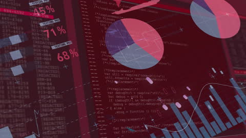 Dynamic Data Visualization in Red Tones with Codes