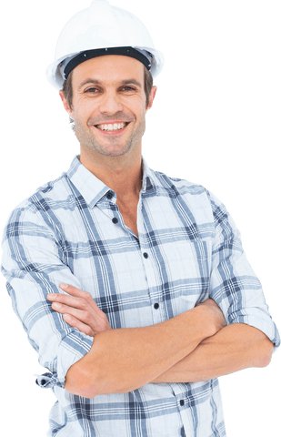 transparent construction engineer with hard hat smiling - Download Free Stock Videos Pikwizard.com