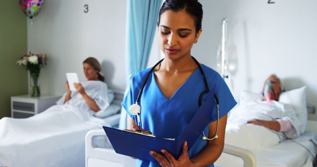 Nurse Monitoring Patients in Hospital Room with Medical Equipment - Download Free Stock Images Pikwizard.com