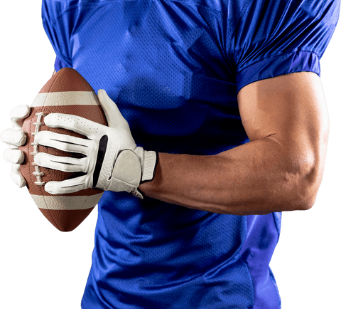 Caucasian Football Player Holding American Football Transparent Background - Download Free Stock Videos Pikwizard.com