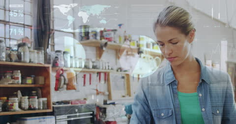 Woman Analyzing Data in Creative Workshop