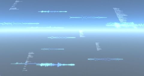 Digital Interface with Data Particles Glowing on Blue Surface - Download Free Stock Images Pikwizard.com