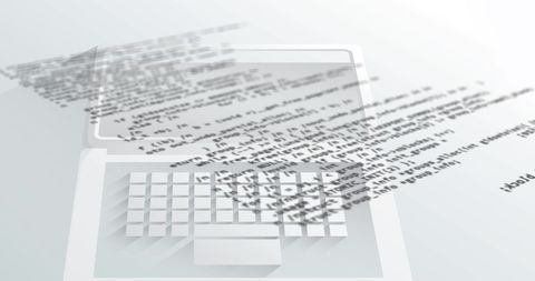 Abstract Digital Data Streaming Over Laptop Illustration - Download Free Stock Images Pikwizard.com