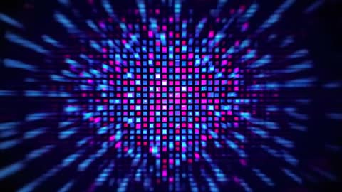 Digital Pulsing Grid with Vibrant Pink and Blue Tiles