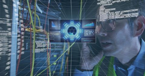 Asian IT Engineer Analyzing Data on Phone in Server Room - Download Free Stock Images Pikwizard.com