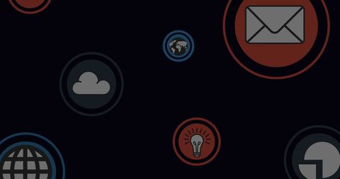 Digital icons with global technology interface