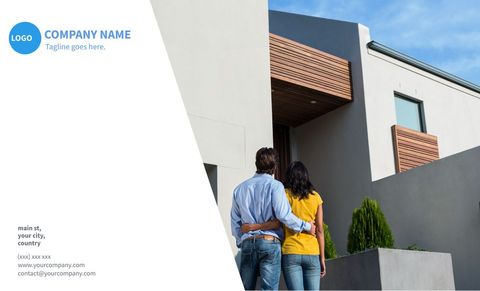 Couple Viewing Modern Home for Real Estate Marketing