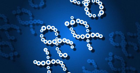 DNA Helix Symbols on Blue Background Highlights Genetic Concept - Download Free Stock Images Pikwizard.com