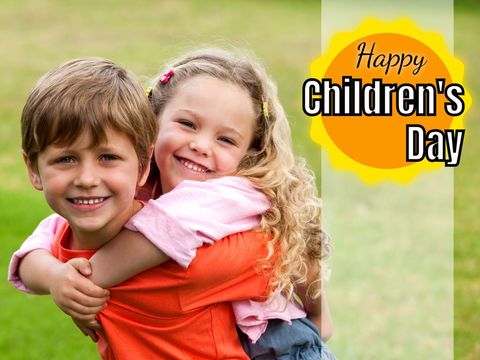 Happy children's day celebration with smiling kids
