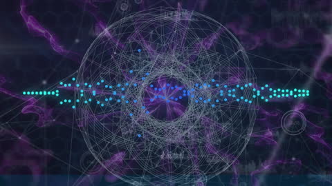 Futuristic Digital Connection Network in Abstract Hexagonal Grid