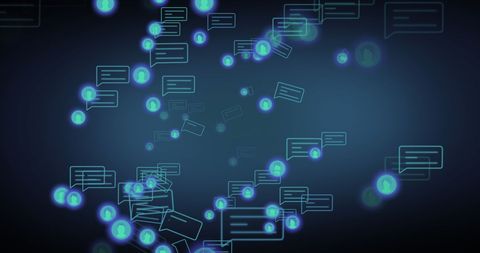Abstract Social Media Floating Speech Bubbles Background - Download Free Stock Images Pikwizard.com