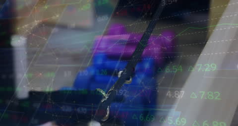 Businesswoman Analyzing Financial Data on Smartphone Screen