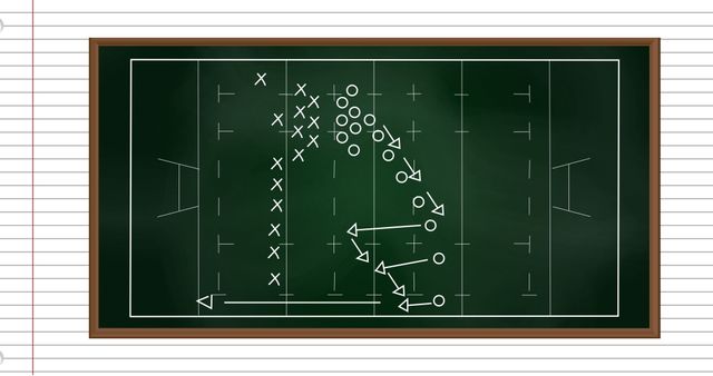 Football Strategy Chalkboard Play for Team Planning - Download Free Stock Images Pikwizard.com