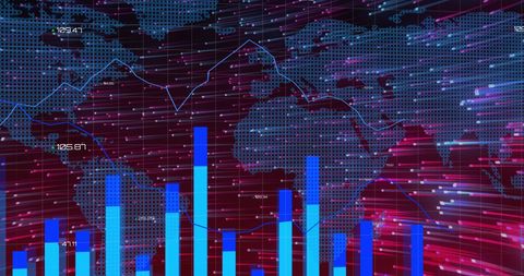 Dynamic Global Financial Technology Visualization - Download Free Stock Images Pikwizard.com