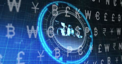 Futuristic Currency Symbols and UAH Exchange Concept - Download Free Stock Images Pikwizard.com