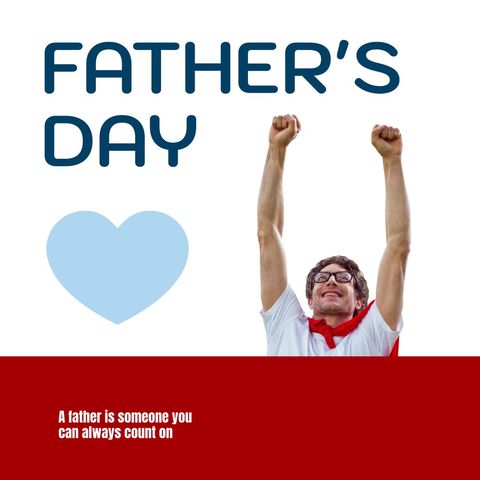 Father as Superhero Happy on Father's Day Celebration Card - Download Free Stock Templates Pikwizard.com