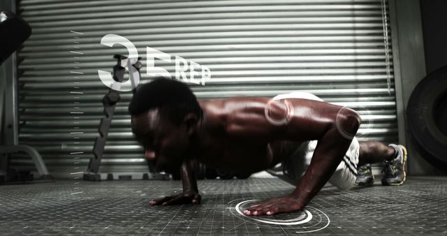 Fit Man Exercising with Push-Ups in Modern Gym - Download Free Stock Images Pikwizard.com