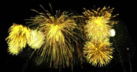 Vibrant Gold Fireworks Lighting Night Sky - Download Free Stock Images Pikwizard.com