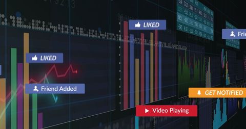 Digital Interface of Social Media Over Data Analytics - Download Free Stock Images Pikwizard.com