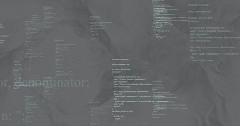 Programming endeavor behind gray drapery