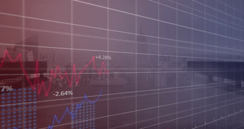 Global Financial Trends over Modern Cityscape
