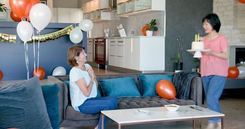 Joyful Birthday Celebration at Home with Friends and Family