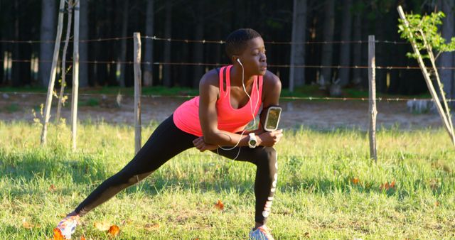 Woman Doing Outdoor Stretching Exercise in Sunny Park - Download Free Stock Images Pikwizard.com