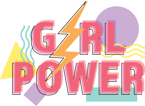 vibrant girl power graphic text on transparent background - Download Free Stock Videos Pikwizard.com