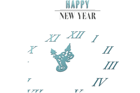 transparent new year clock with elegant roman numerals - Download Free Stock Videos Pikwizard.com