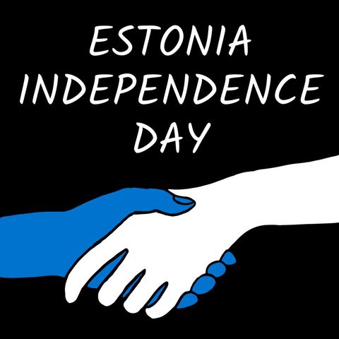 Estonian Independence Day Symbolic Handshake Art - Download Free Stock Templates Pikwizard.com