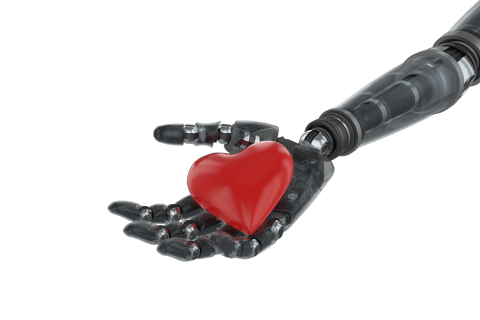 Transparent Robot Hand Holding Heart Shape Object - Download Free Stock Videos Pikwizard.com
