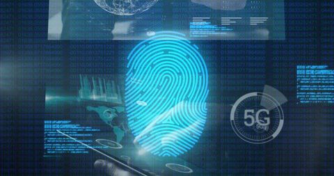 Futuristic Fingerprint Scanning and Digital Security Technology - Download Free Stock Images Pikwizard.com