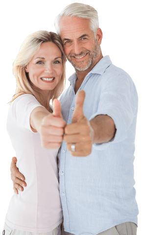 Happy Senior Couple Giving Thumbs Up on Transparent Background - Download Free Stock Videos Pikwizard.com