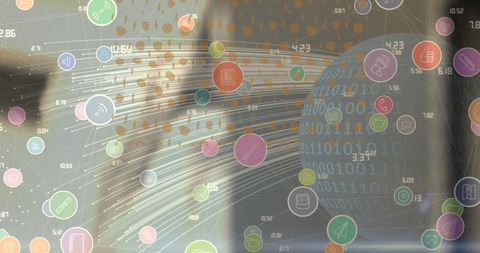 Global Network Connections with Digital Icons and Data Streams - Download Free Stock Images Pikwizard.com
