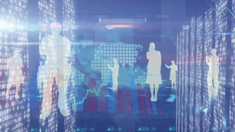 Global Connections in Data Processing Animation