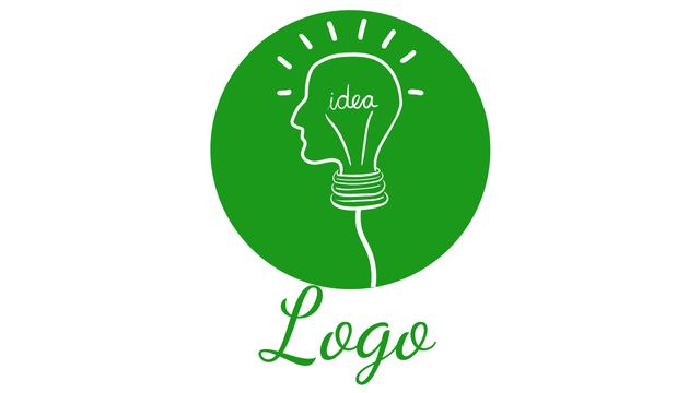 Innovative Logo with Human Profile and Light Bulb - Download Free Stock Templates Pikwizard.com