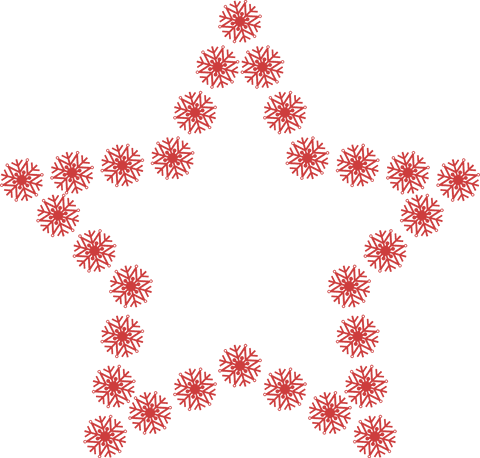 red snowflakes forming star on transparent background - Download Free Stock Videos Pikwizard.com