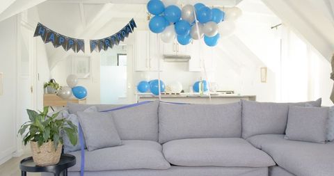 Birthday Celebration with Relaxing Living Room Setup