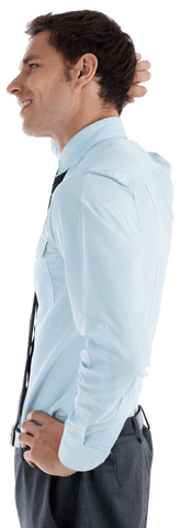 transparent businessman thinking hand on head side profile - Download Free Stock Videos Pikwizard.com