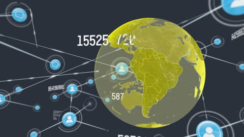 Global Data Network and Communication Visualization