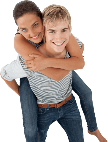 joyful friendship: piggyback ride on transparent background - Download Free Stock Videos Pikwizard.com