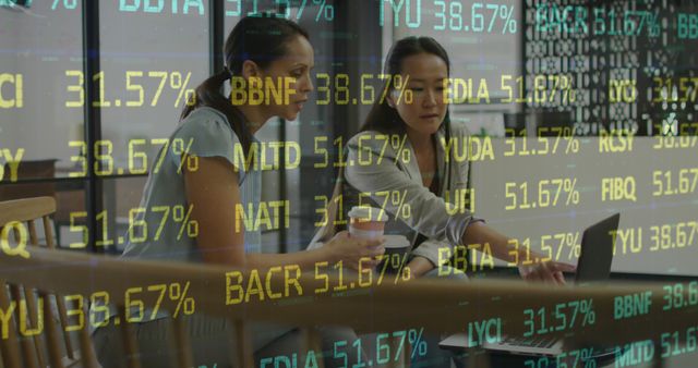 Businesswomen Analyzing Stock Market Data On Laptop - Download Free Stock Images Pikwizard.com