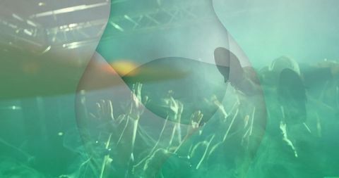 Crowdsurfing Silhouette at Vibrant Concert