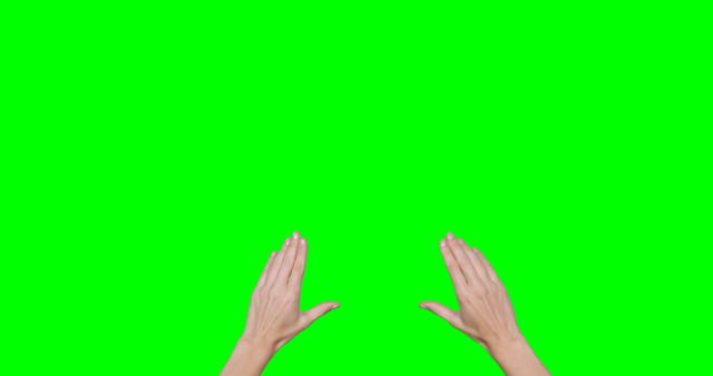 Human Hands Gesturing Isolated on Green Background - Download Free Stock Images Pikwizard.com