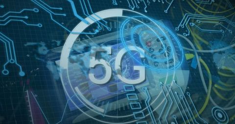 Futuristic Interface with 5G Network Concept - Download Free Stock Images Pikwizard.com
