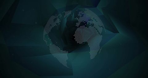 Globe with Digital Interface on Dark Abstract Background - Download Free Stock Images Pikwizard.com